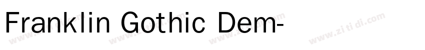 Franklin Gothic Dem字体转换